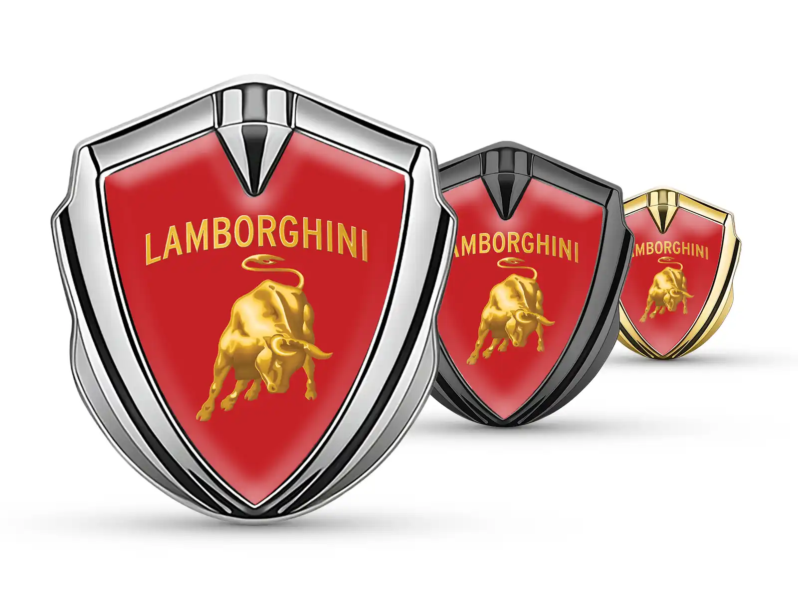 Lamborghini Metal Abovedado Emblema De Carrera Estilo Brilla Cúpula